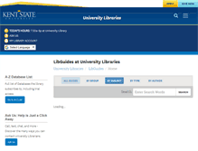 Tablet Screenshot of libguides.library.kent.edu