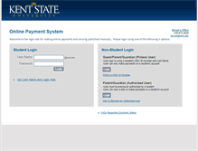 Tablet Screenshot of payonline.kent.edu