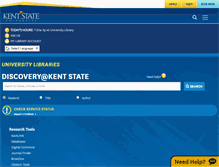 Tablet Screenshot of library.kent.edu